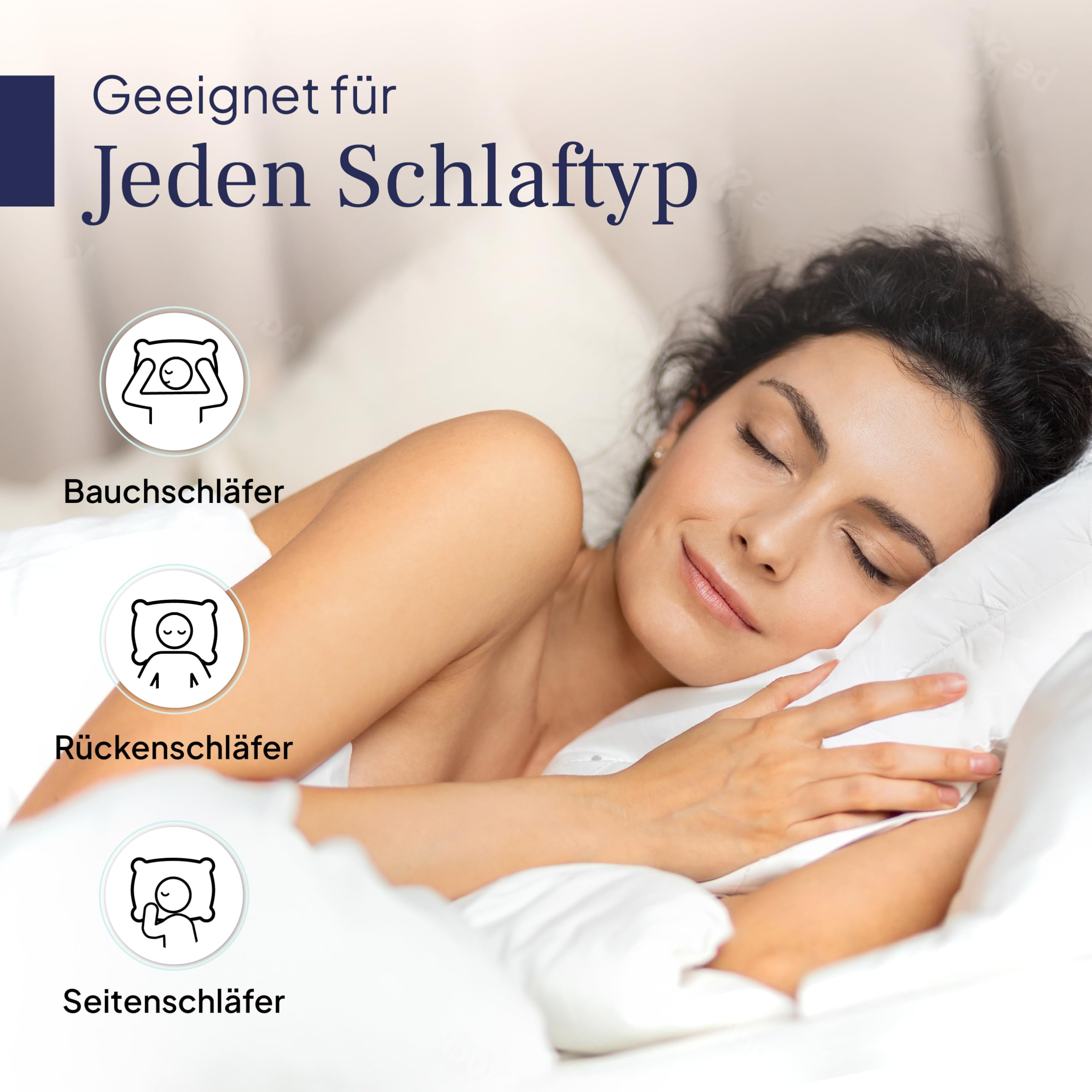 Gentle North Bettdecke 2X 135x200 Set mit 2X Kissen 80x80 - Ultrasoftes Bettenset bestehend aus atmungsaktiver Ganzjahresdecke & Kopfkissen - Ökotex Zertifiziert - Waschbar bis 60° - Weiß