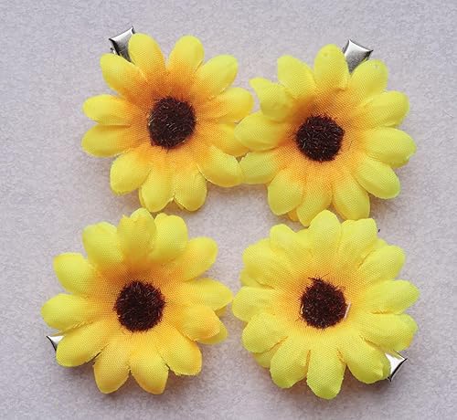 Miniatura 5 de SOWAKA 6 pinzas para el cabello con margaritas, diseño vintage con diseño de flor de sol con cocodrilos, pasadores de pelo para mujeres y niñas,