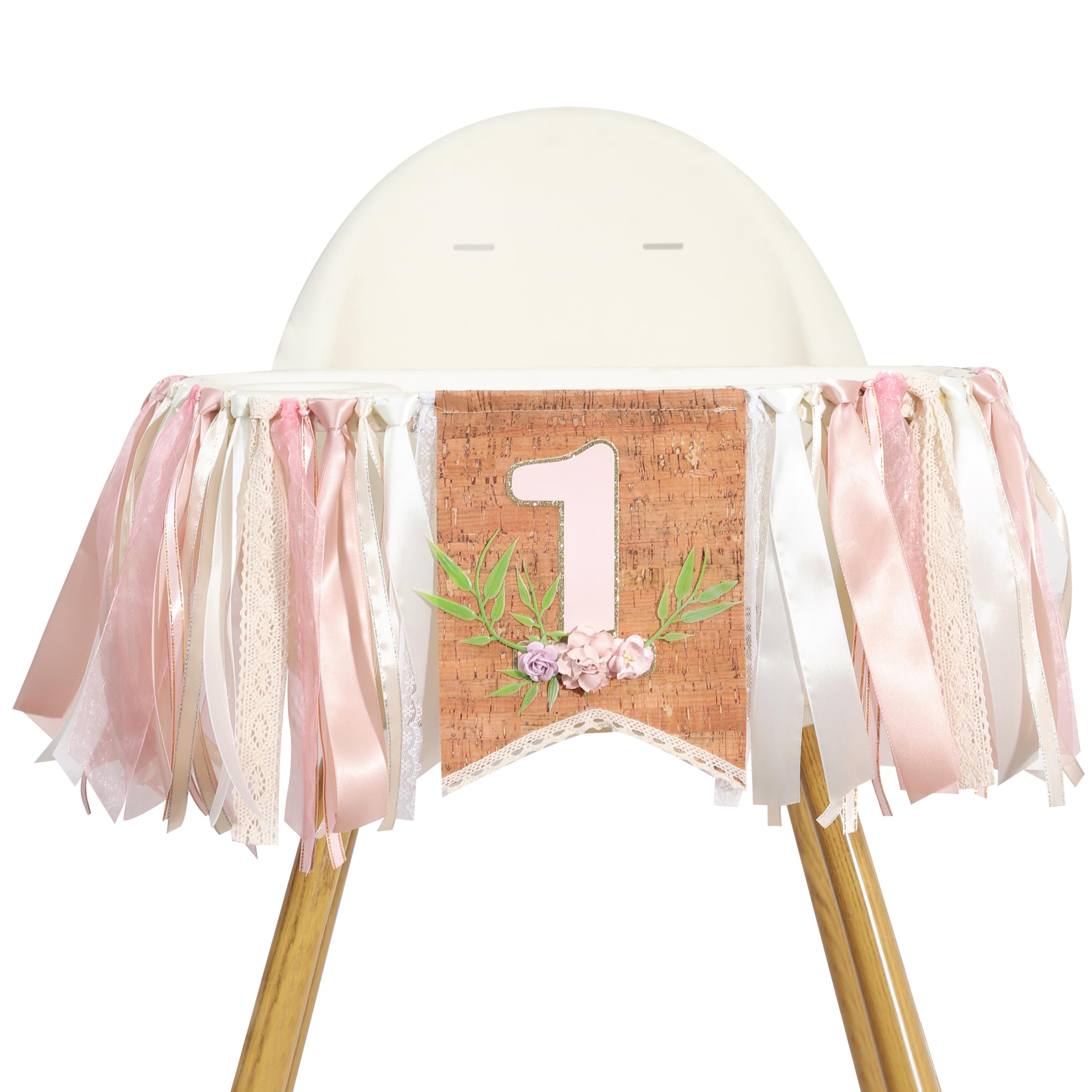 Pink Tutu Highchair Banner For Baby Girl's 1st Birthday - Princess Photo Booth Prop - View #5