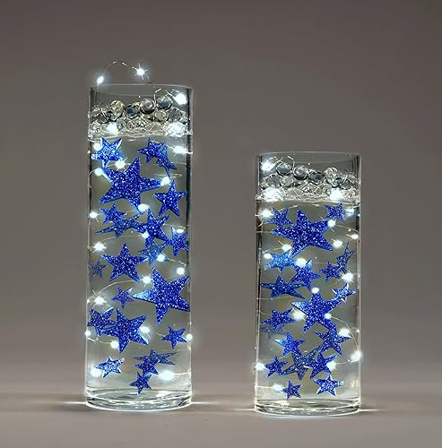 Miniatura 7 de Paquete de 2 perlas doradas flotantes con purpurina, incluye geles de agua y kit para el efecto flotante, decoraciones de centro de mesa