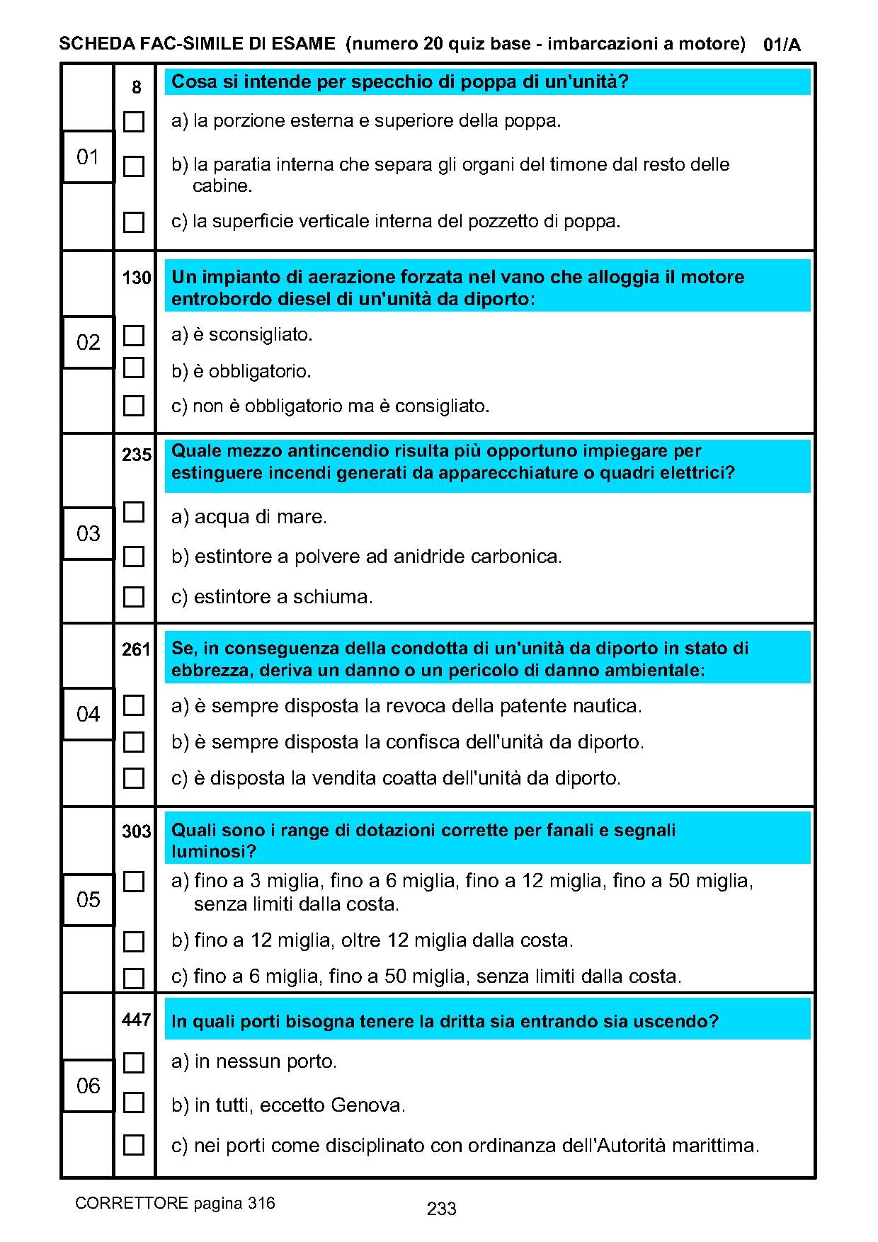 I nuovi quiz per la patente nautica per imbarcazioni a motore e a vela. Entro e oltre le 12 miglia - RISTAMPA 28 DICEMBRE 2023 -