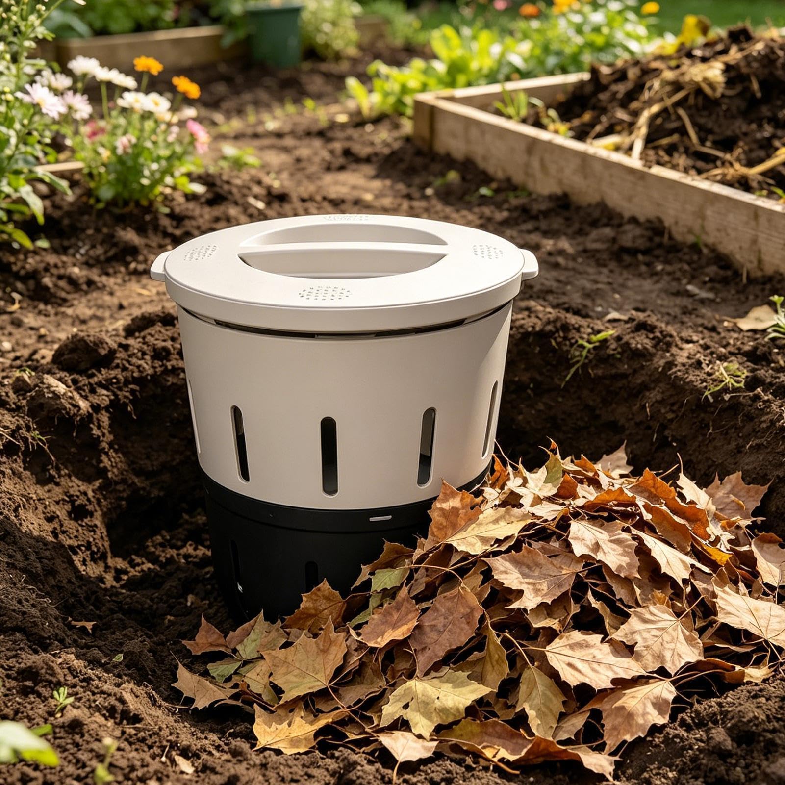 Compostiera Interrata da Esterno Compostiera da Giardino 12,5 Litri