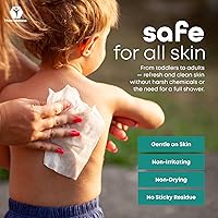 Vista 6 de Toallitas de baño sin enjuague - Solo agrega agua - Paquete de 25 - Esponjas de baño desechables sin enjuague para adultos - Original Latherz