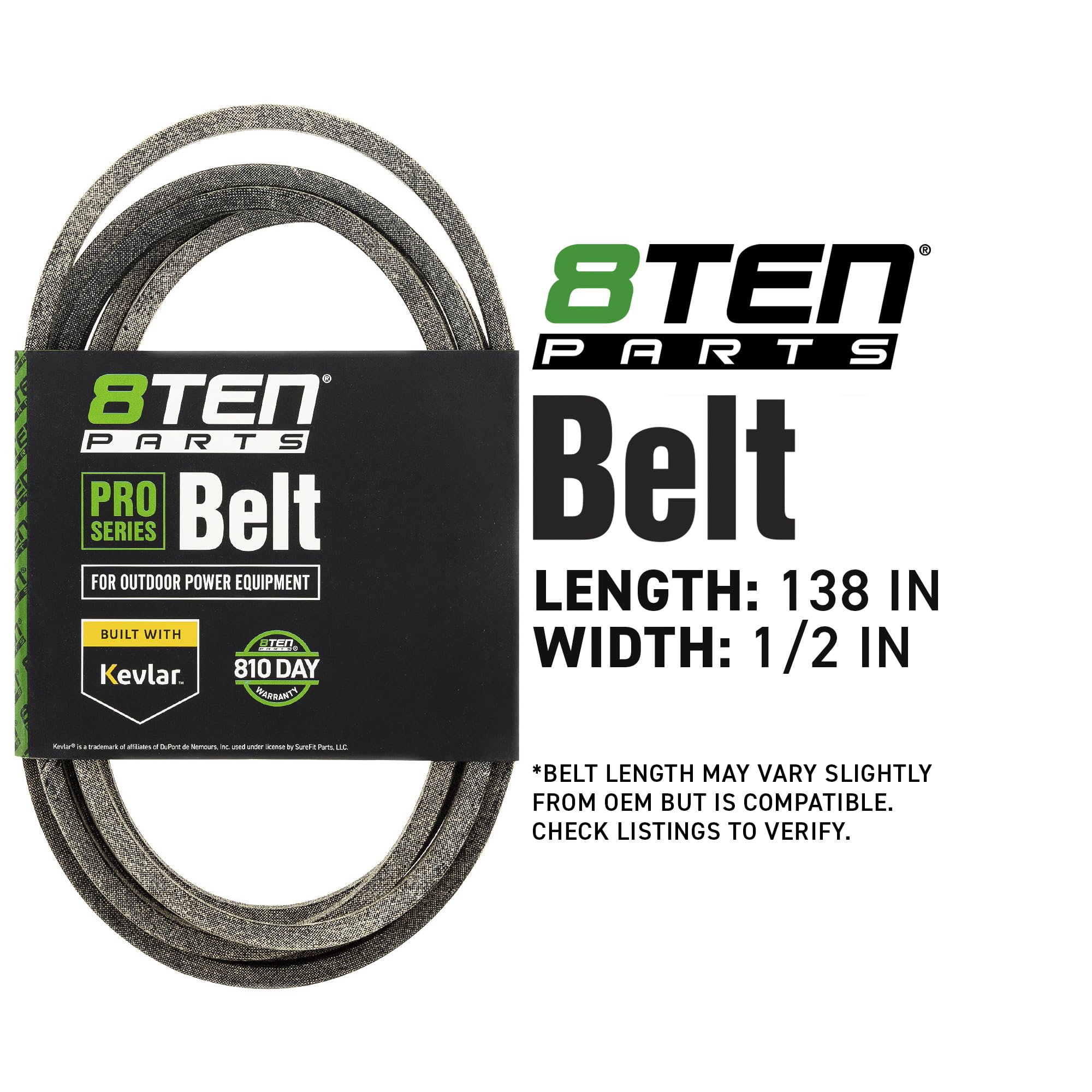 Made with Kevlar Lawn Mower Replacement Belt (B120) 5/8x123" for AYP DIXON HUSQVARNA 5391172-45