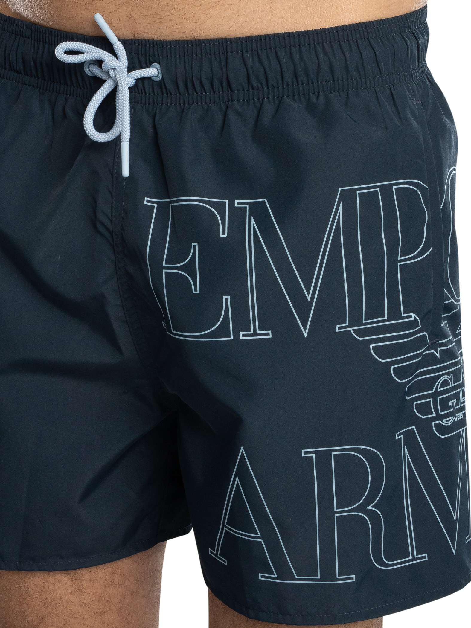 EMPORIO ARMANI Mid Boxer, Bañador para Hombre Hombre, Armani BLU,