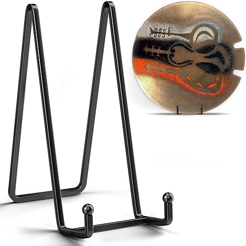 Paquete de 3 soportes de placa grandes de 10 pulgadas para exhibición, caballetes pequeños de metal para libros, platos, placa, marco de fotos, arte