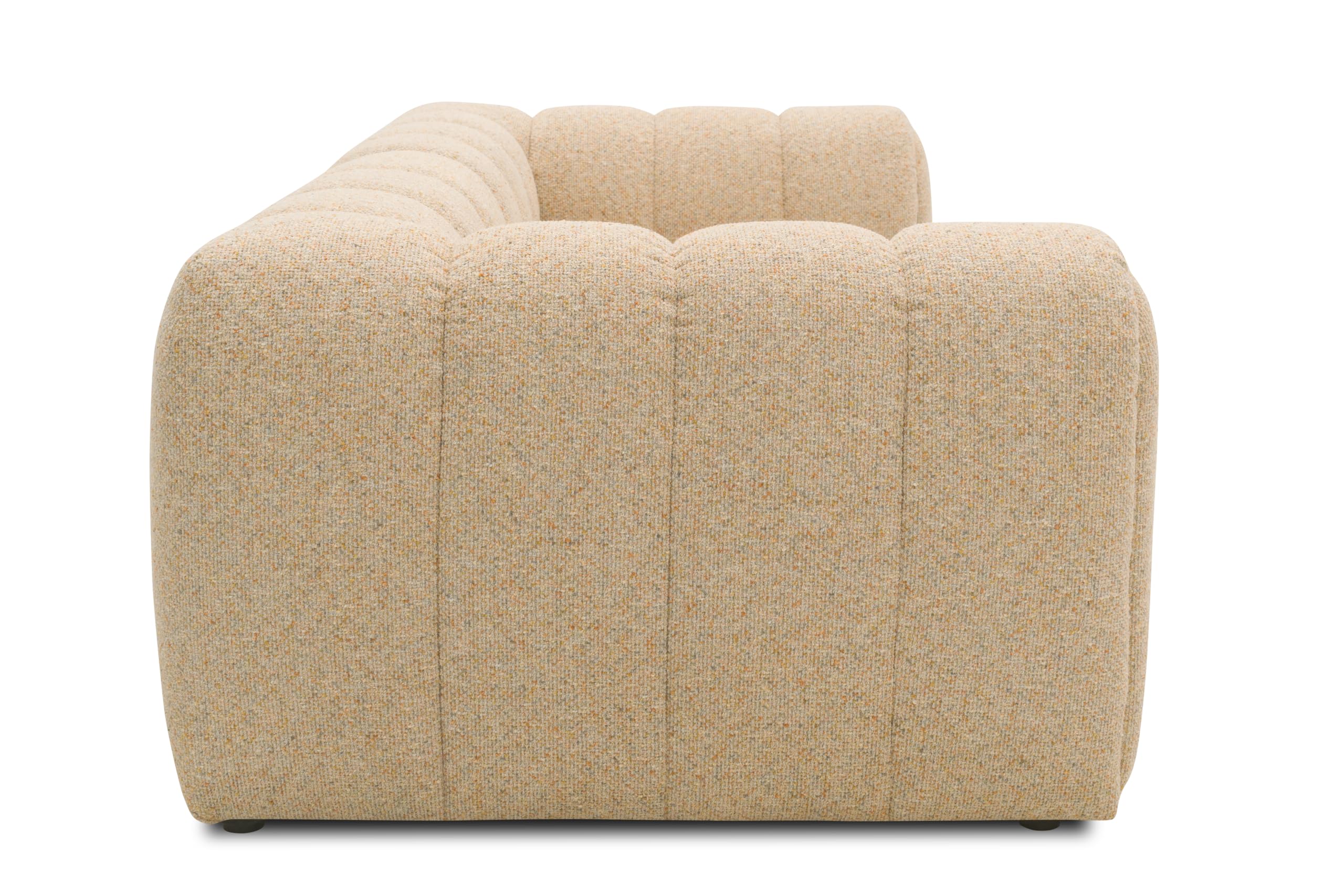 DOMO. collection Sofa Salto, 3-Sitzer Bigsofa mit Taschenfederkern, 3er Couch, Modulsofa, Polstergarnitur, 118 x 254 x 69 cm (BxTxH), beige