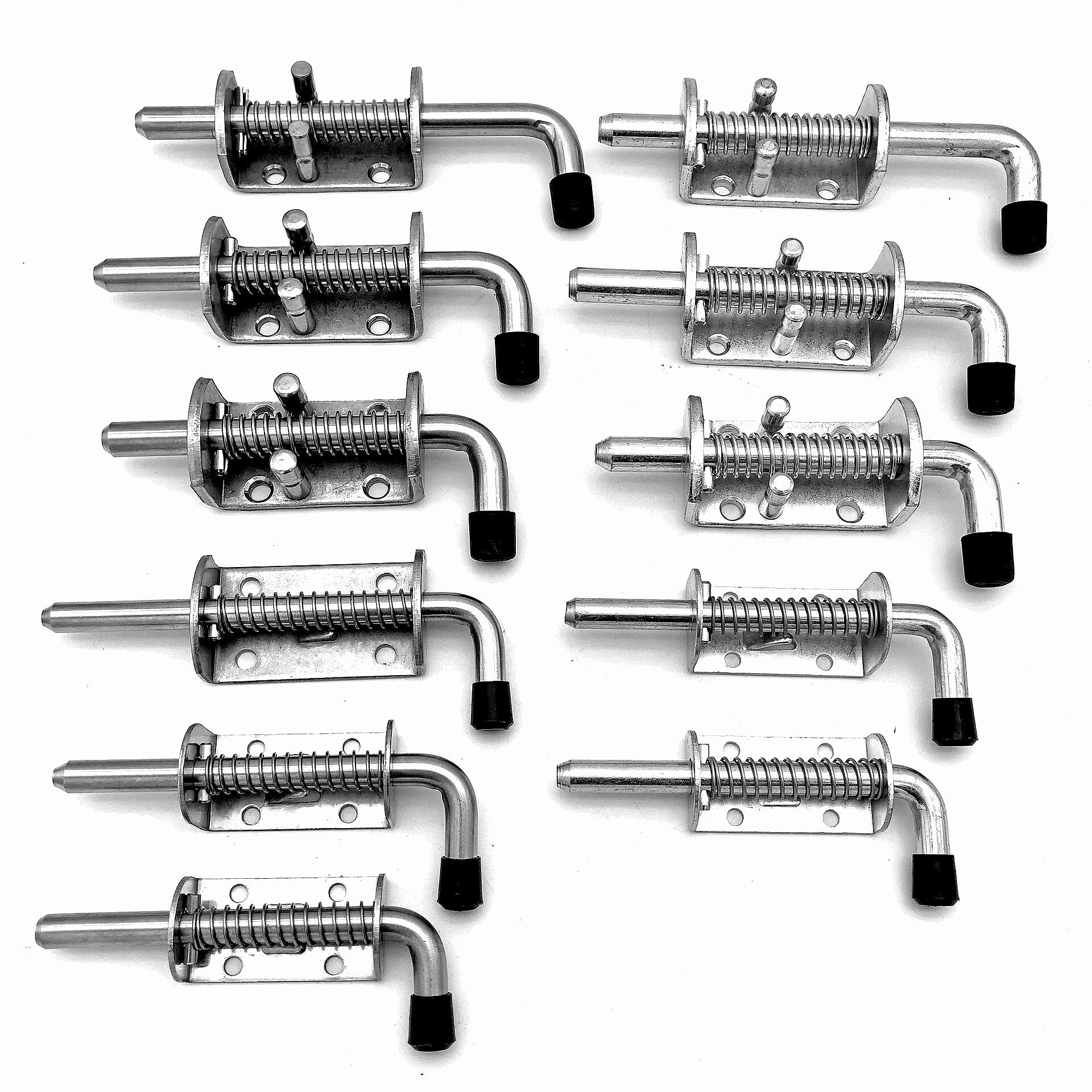 1 pestillo con resorte, pestillo de acero inoxidable 304 de seguridad para puerta de remolque, pestillo de resorte de tono resistente, bisagra de gabinete de puerta (longitud: 135 mm)