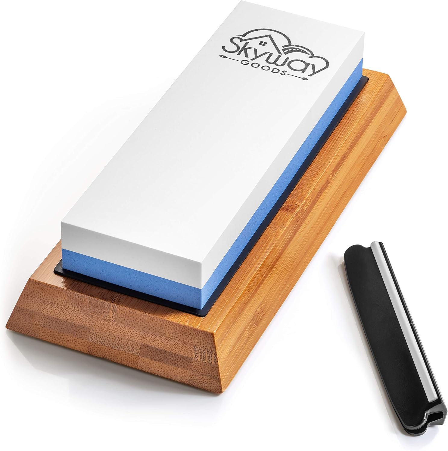 Exсluѕіvе Dіѕсоunt 70% Prісе  Sharpening Stone - Double Grit knife sharpener - 1000/6000 with angle base and bamboo base by Skyway Goods
