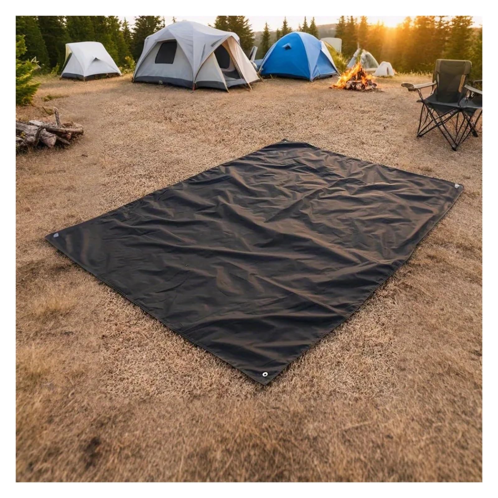 Tapis de camping antidérapant robuste et portable pour camping, randonnée, aventure, durable et léger pour une utilisation sur tout terrain