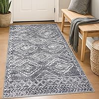 Vista 28 de KILOCOCO Tapete de entrada lavable a máquina, pequeño, para interior, súper suave, antideslizante, diseño geométrico, para cocina, dormitorio, Gris