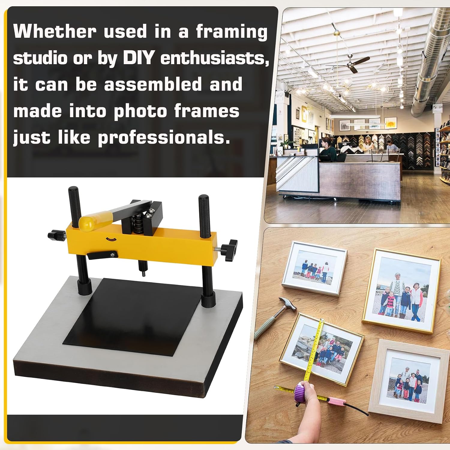 Pro-Factoring F300-1 Picture Framing Tools, Picture Frame Joiner V Nailer Includes 200 V-Shaped Nail, Designed for DIY Enthusiasts Picture Frame Making Machine Photo Joiner with Your Own Hands