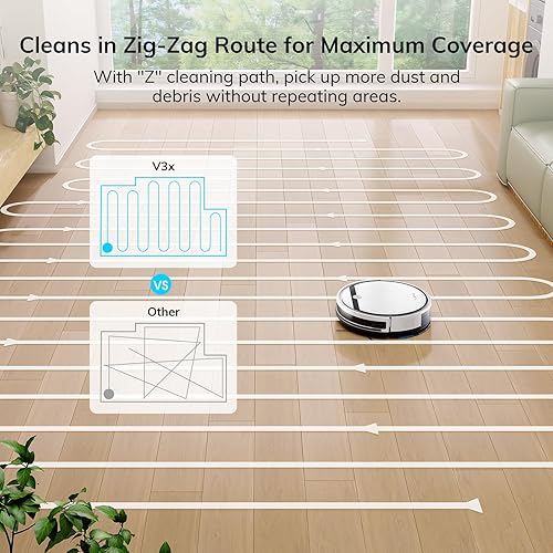 Miniatura 4 de ILIFE Combo robot de aspiradora y trapeador, V3s Pro actualizado, compatible con WiFi de 2.4 GHzAlexaGoogle, 120 minutos, 3000 Pa, aspiradora