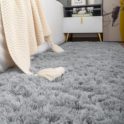 Miniatura 2 de ISEAU Alfombra de pasillo cómoda y esponjosa para dormitorio, de felpa con base de goma antideslizante, para dormitorio de bebé, al lado de la cama
