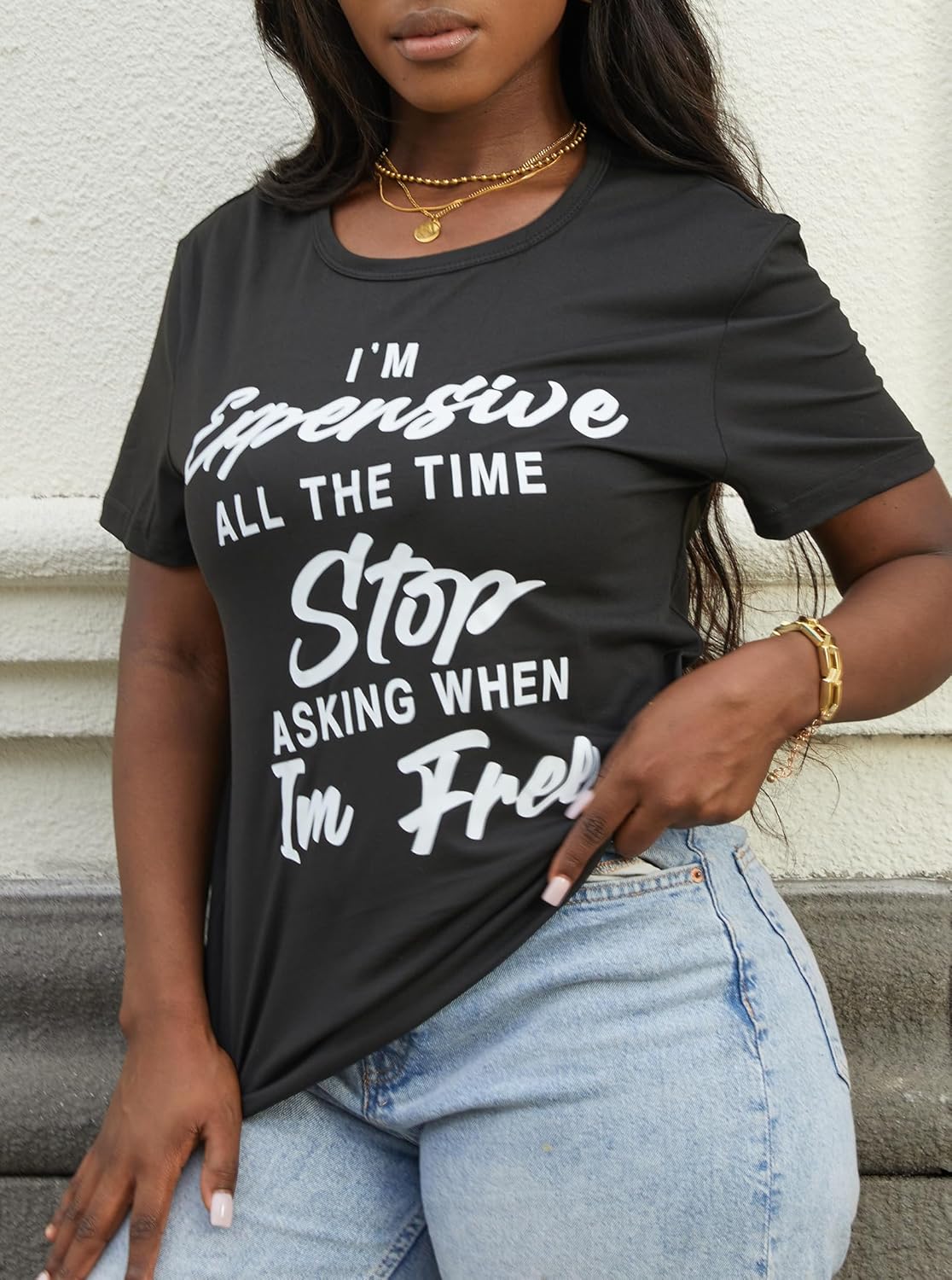 Hilinker Women's Funny Graphic Tees Summer Cute Tops Casual Loose Short Sleeve T Shirts - Image 4