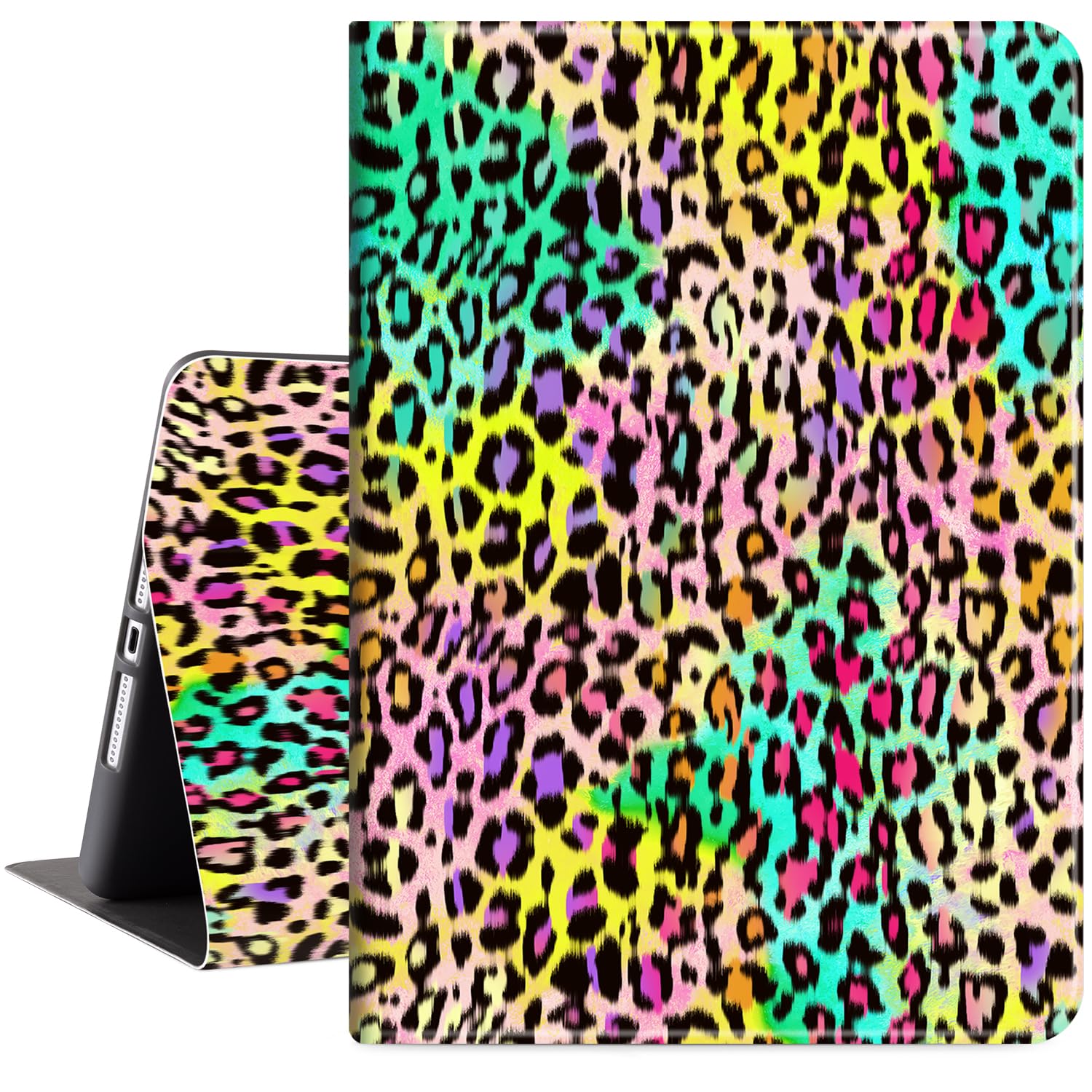 Vimorco for iPad Case 9th 8th 7th Generation (2021 2020 2019), 10.2 inch Soft Rubber Back, Protective Leather Smart Cover with Adjustable Stand, Auto