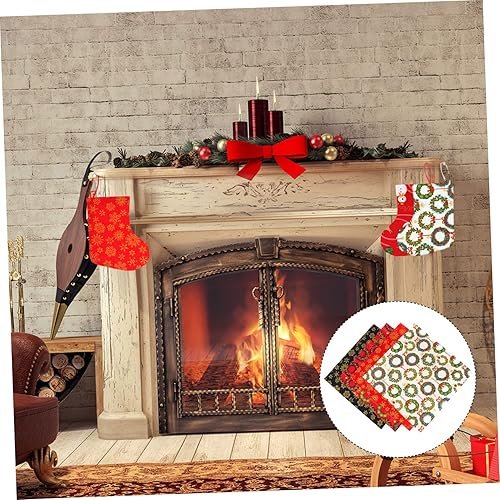 Miniatura 3 de EXCEART Tela de costura Patchwork Navidad Tela de algodón Cuadrados DIY Pendientes de tela de acolchado hechos a sí mismo Regalos de Navidad 4 hojas