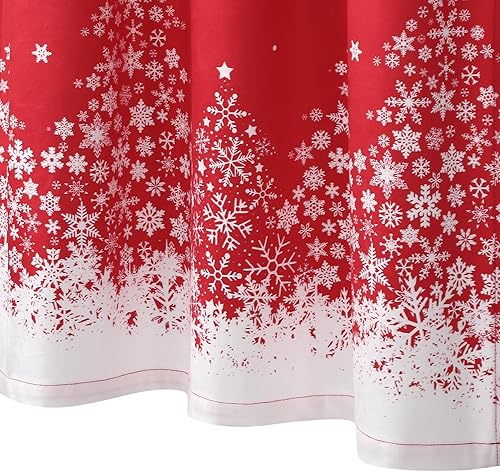 Miniatura 6 de Cortina de cocina de terciopelo navideño para decoración de Navidad, cortina de café de 30 pulgadas, cortinas de ventana con bolsillo para barra