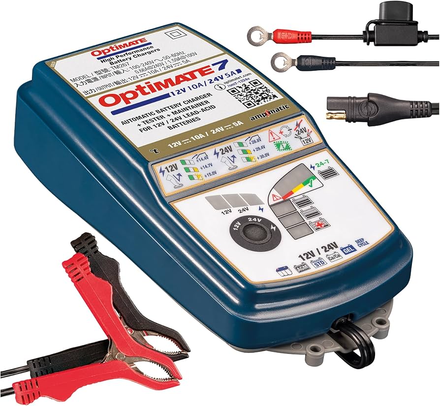1回使用！オプティメイト 7 12V 10A バッテリーチャージャー Amazon | 【テックメイト公式】OptiMATE充電器 オプティメイト7 12V10A