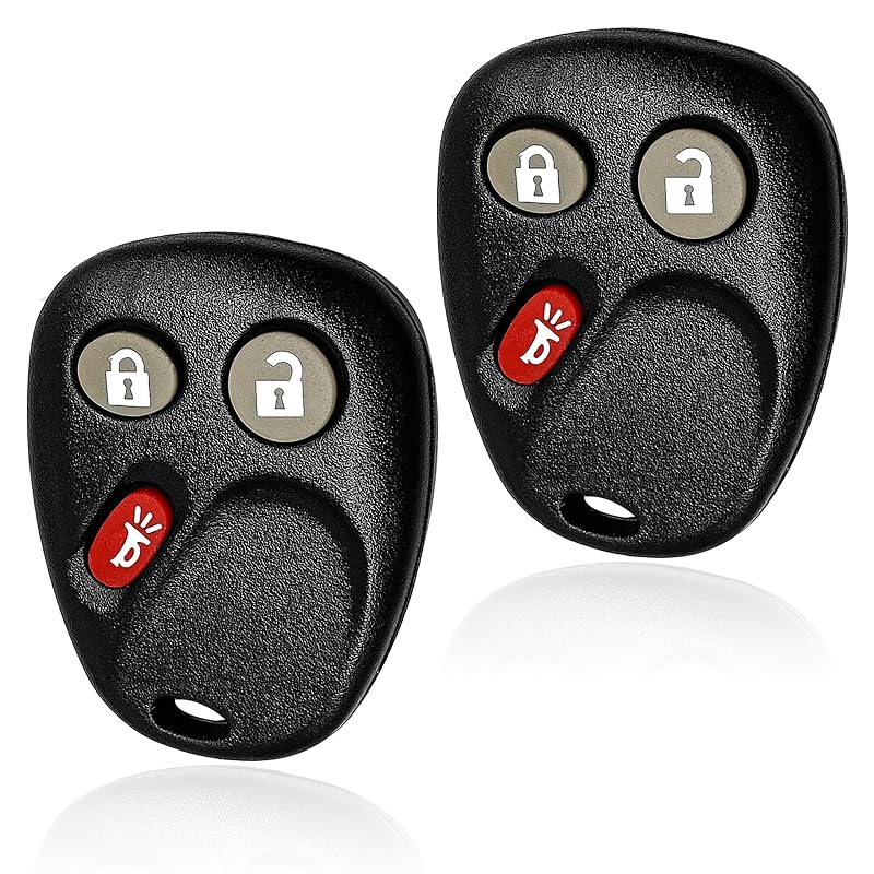 Controle remoto keyless LHJ011 de 3 botões para Cadillac Escalade, Chevy Avalanche, Tahoe, Suburban, Silverado, GMC Sierra e Yukon, Hummer H2, 2003 a 2007, kit com 2 peças