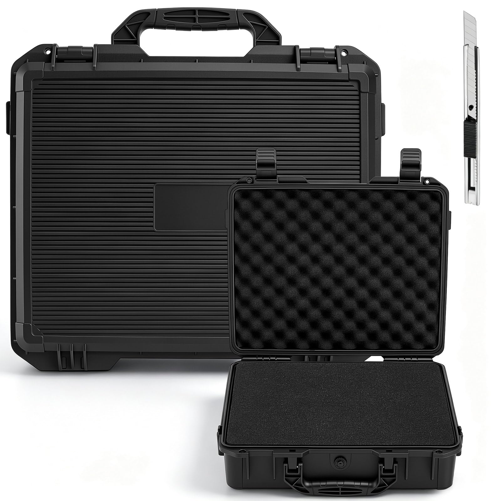 Relaxweex 13.78 x 11.02 x 4.33 Inch Hard Case, Grid Shell, Black