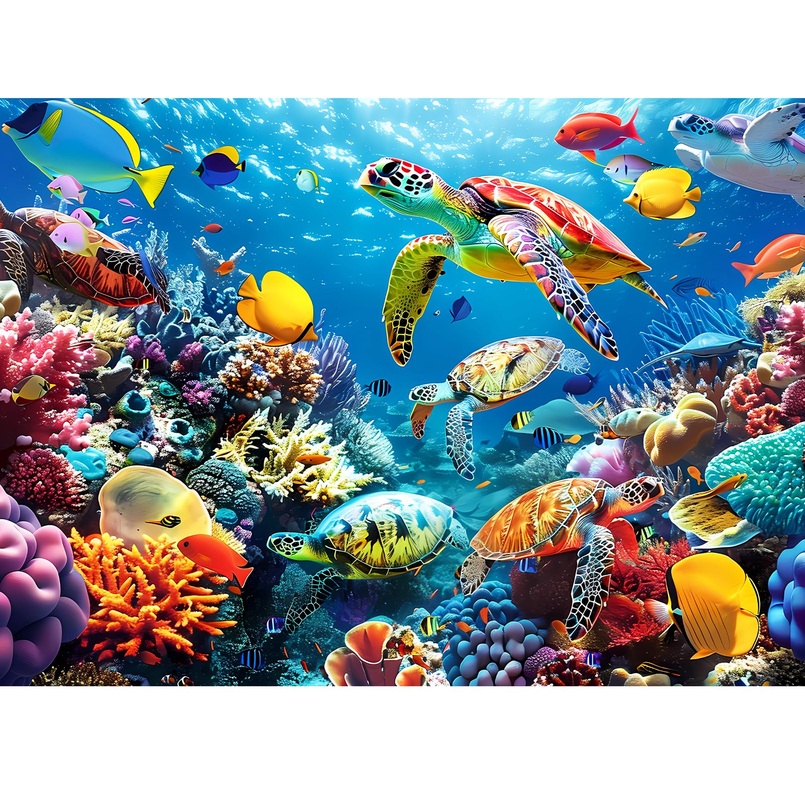 500 Piece Puzzle for Adults, Turtle Jigsaw Puzzles, Sea Animals Puzzles 500 Pieces, Birthday and Barious Holiday Party for Family Adult, Funny Puzzle