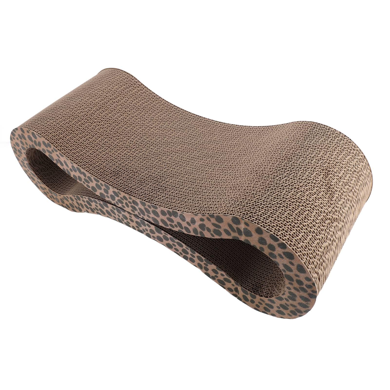 Tiragraffi per Gatti, Tiragraffi Reversibile a Forma di Lounge, Robusto Tiragraffi in Cartone Ondulato per Gatti, Attira L'attenzione, Riduce i Danni Ai Mobili, Dimensioni