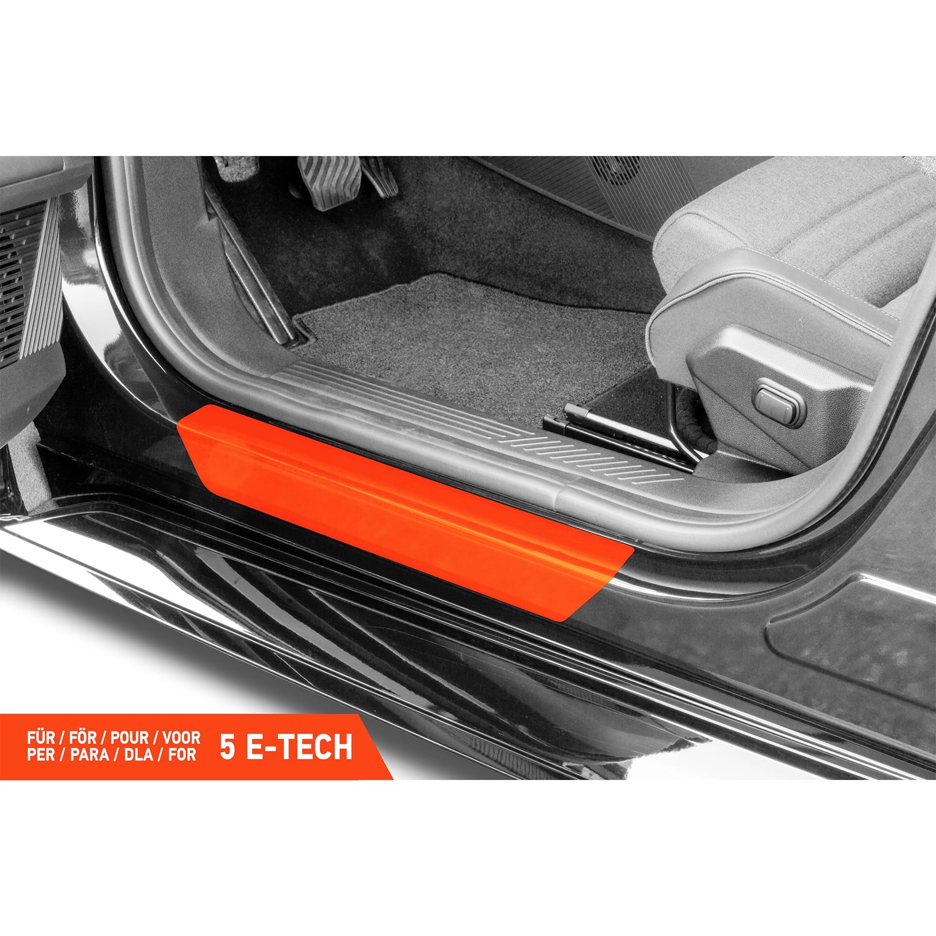 Luxshield Protection Seuil de Porte Voiture Carrosserie pour Renault 5 E-Tech I 2024-2026 - Accessoire pour Auto - Anti Rayure Stickers Transparent