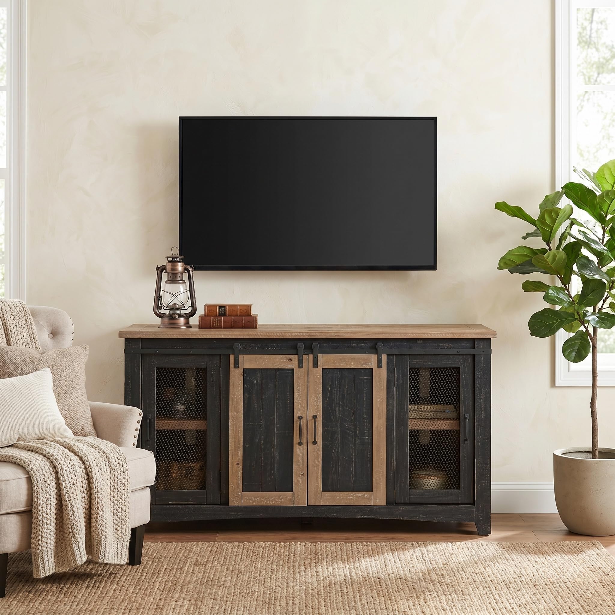 Photo 1 of ***STOCK PHOTO REFERENCE ONLY******TRUCK/TRAILER PICKUP ONLY***
Martin Svensson Home Rustic 65" Wood Entertainment Center Black & Honey