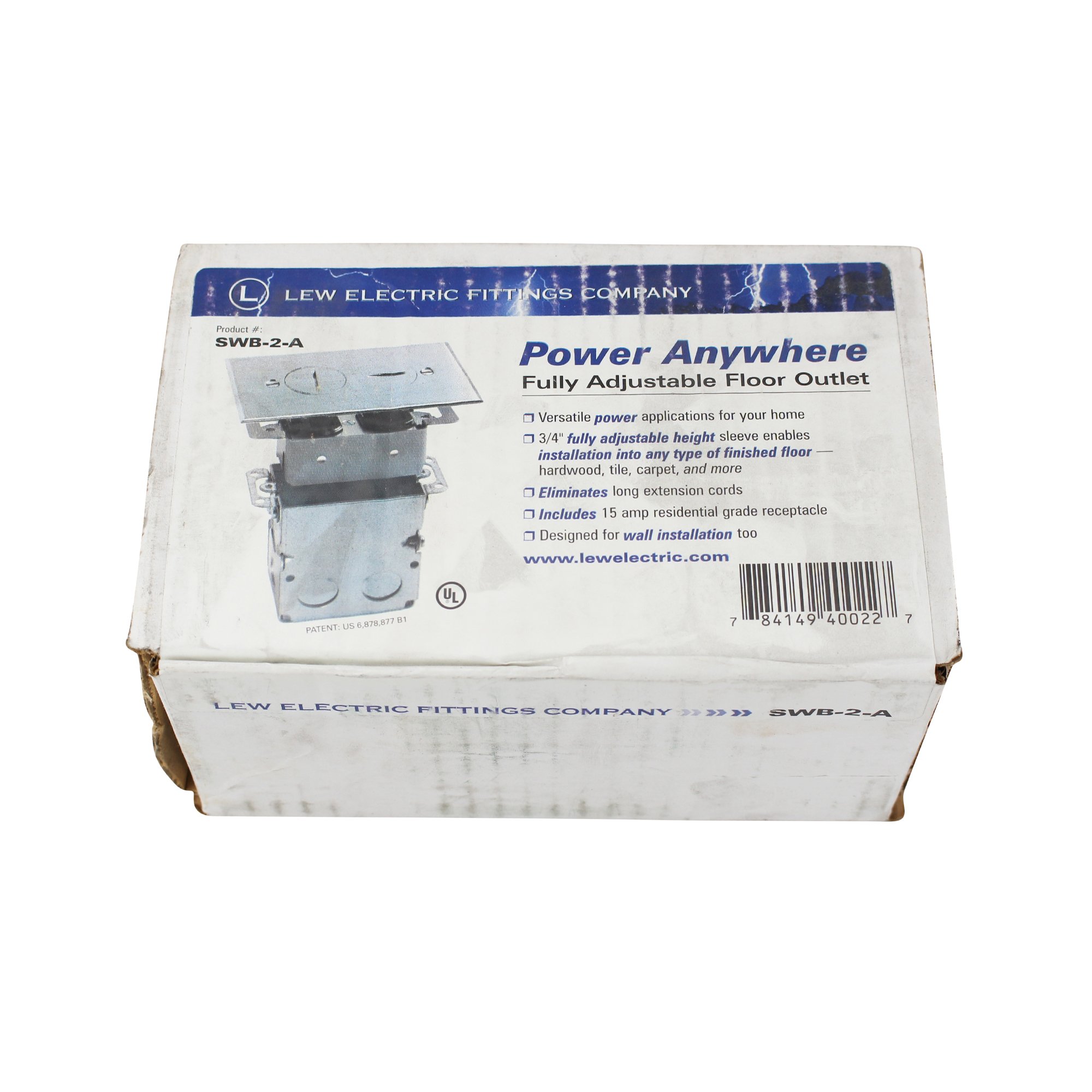Lew Electric SWB - Caja de suelo empotrada con tomas y puertos de datos (tapa de rosca - 2 tomas, aluminio)