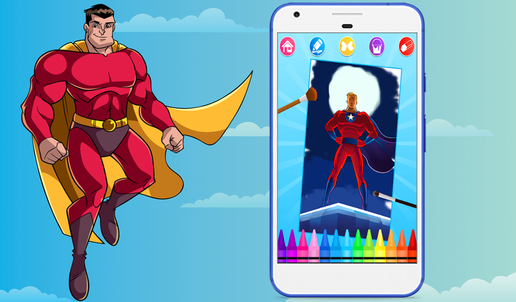 Super hero Coloring Pages - App on Amazon Appstore