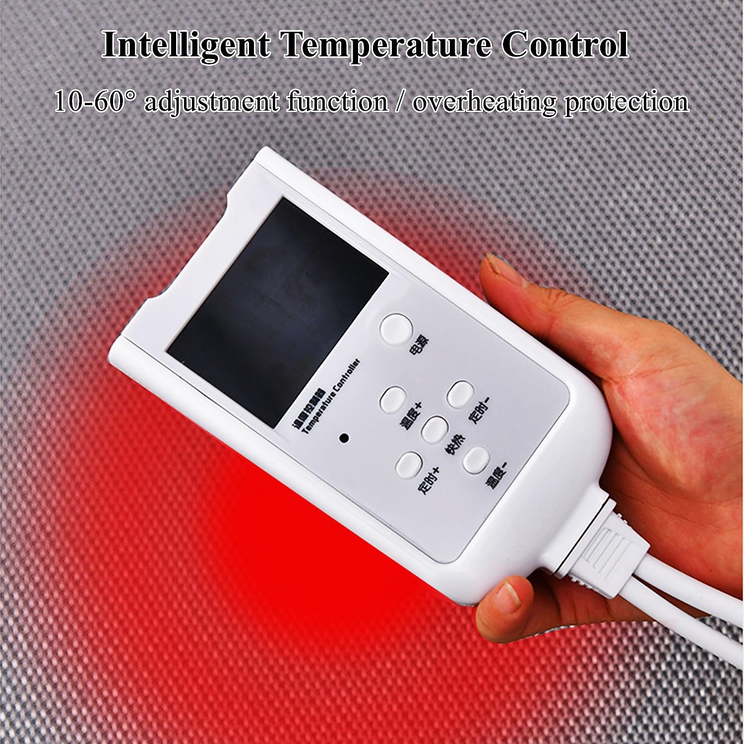 Tappeti riscaldanti elettrici, tappeti riscaldanti elettrici lavabili, tappetini riscaldanti regolabili, scaldapiedi riscaldati, tappetino riscaldato caldo per alleviare il mal di schiena e il dolor