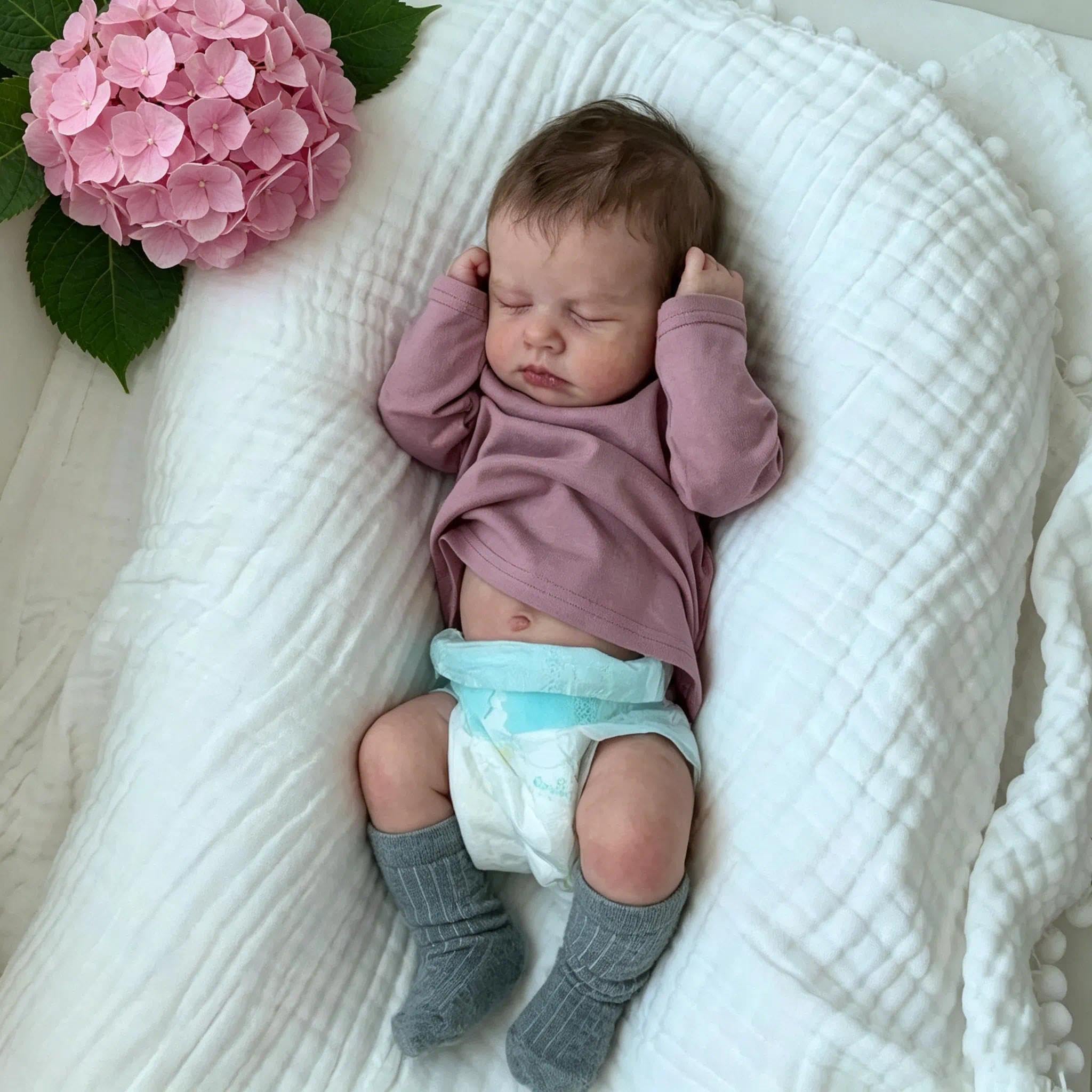Zero Pam Bebe Reborn Niño, 50CM Bebe Reborn Silicona Cuerpo Completo, Muñeca Realista con Pelo,Muñecas Bebé Anatómicamente Correctas, Muñeca De Silicona Durmiendo como Bebés De Verdad (Campestre)