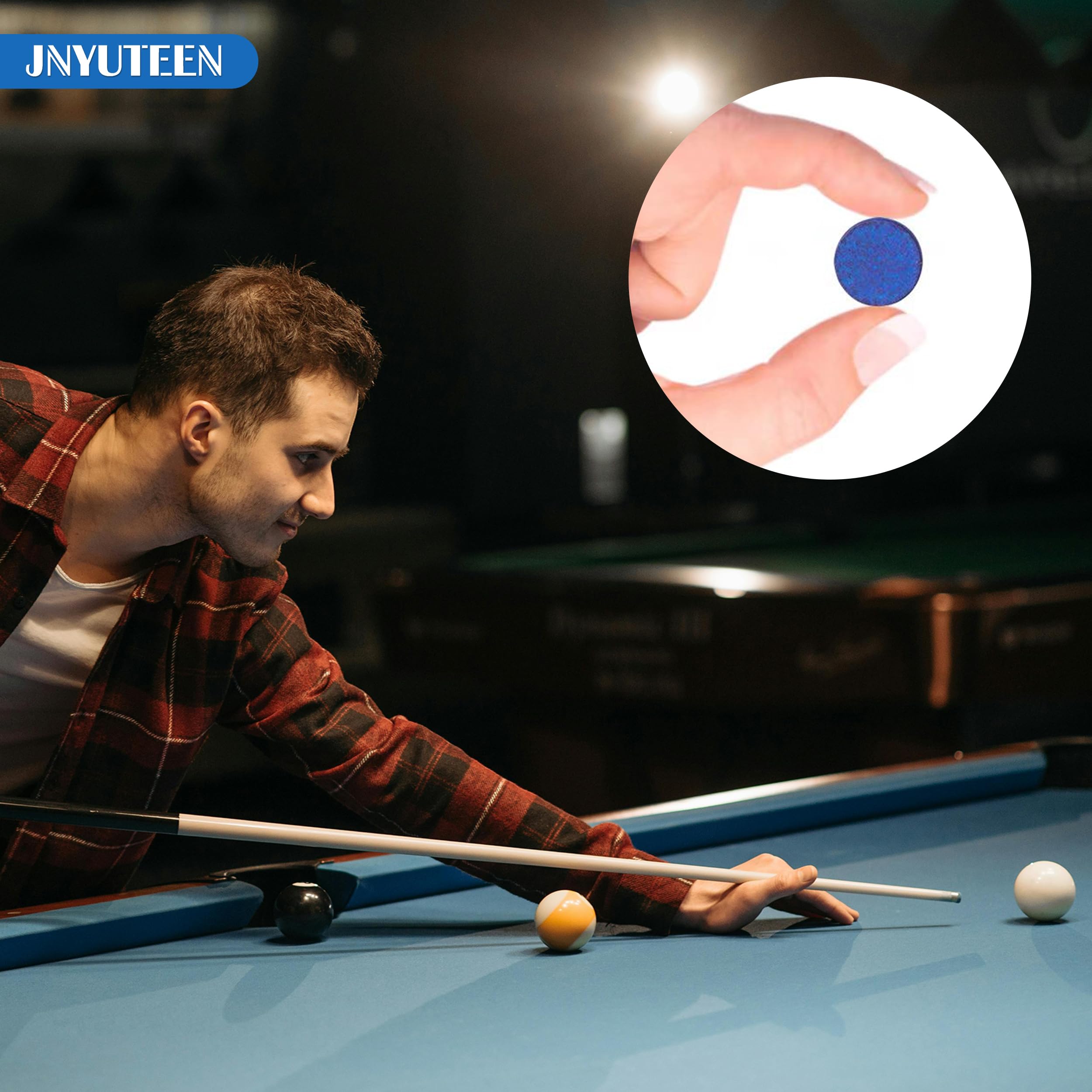 50 Piezas Puntas de Taco de Billar de 12 mm, Repuestos de Cuero Sintético para Tacos y Accesorios de Billar, Puntas para Pool y Snooker de 12 mm para Repuesto