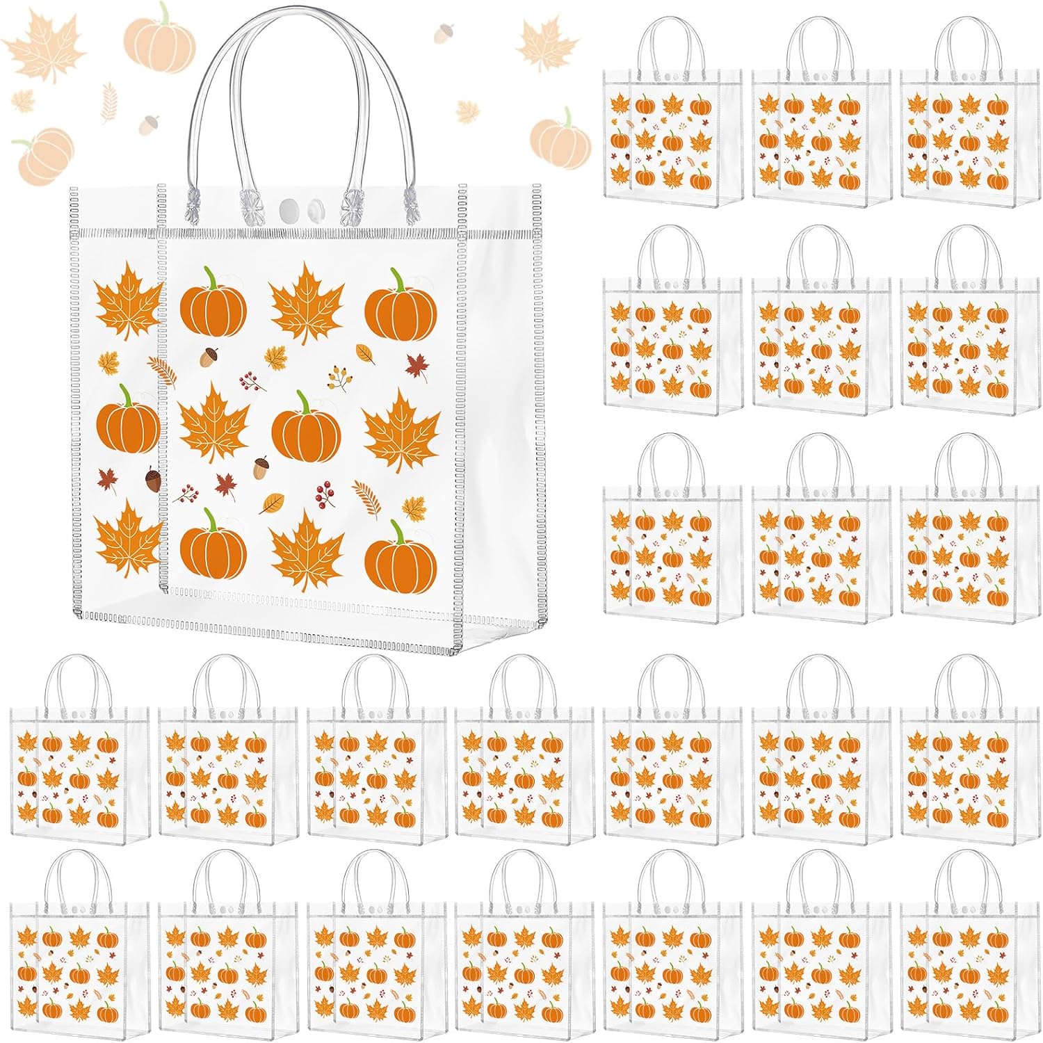 Kosiz 24 Pcs Christian Church Gift Bags Bulk Mothers Day Gifts Bags PVC Clear with Handles Religious Bible Verse Cross Treat Gift for Women Church Party Favor Supplies