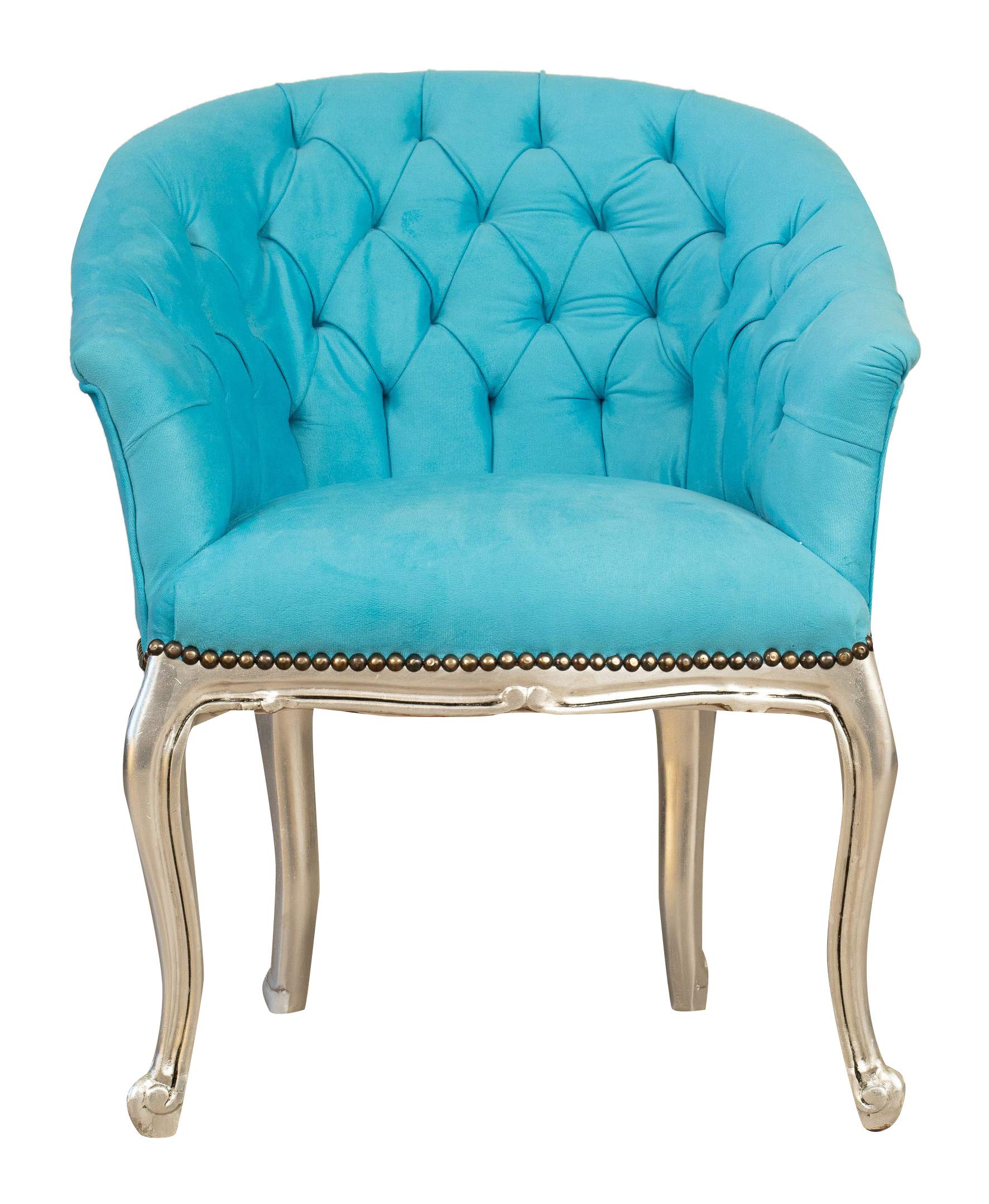 Biscottini Fauteuil baroque 72x88x64 cm | Chaise Louis xvi | Fauteuil salle a manger | Chaise style louis xvi | Meuble baroque