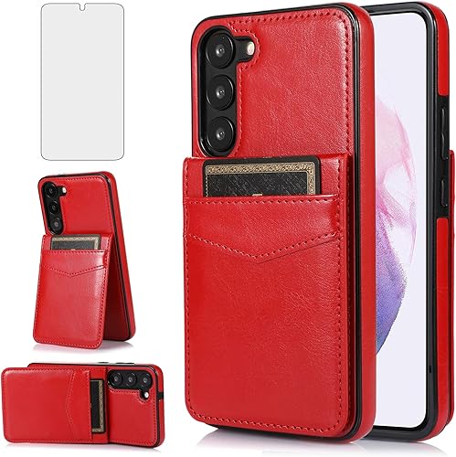 Miniatura 8 de Asuwish Funda de teléfono para Samsung Galaxy S23 Plus S23+ 5G de 6.6 pulgadas con protector de pantalla de vidrio templado y tarjetero de crédito,