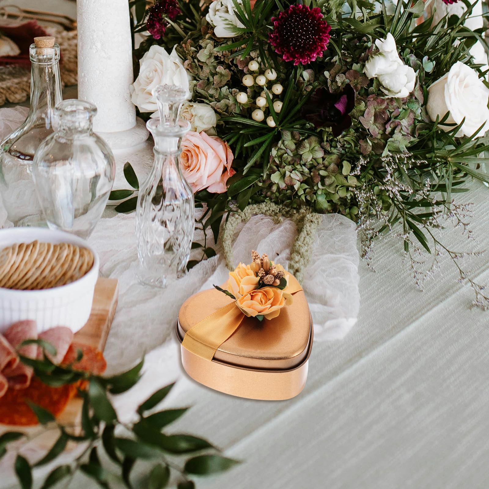 BCOATH 12stücke Liebe Herzform Geschenkdosen Aus Eisen Für Hochzeiten Kreative Süßigkeitenboxen Für Veranstaltungen Und Gastgeschenke