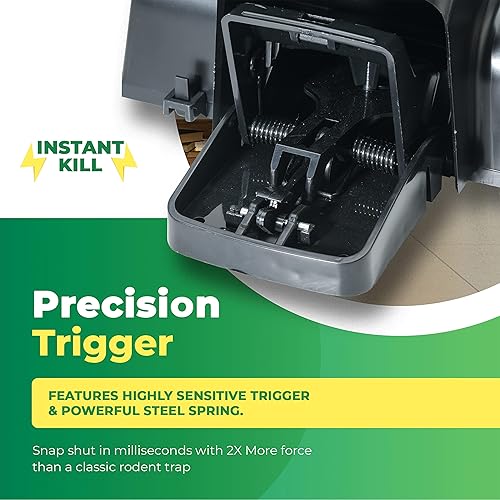 Miniatura 6 de Trampas para ratas para interiores y exteriores - Paquete de 3 trampas grandes de doble entrada para interiores y exteriores para el hogar, jardín y
