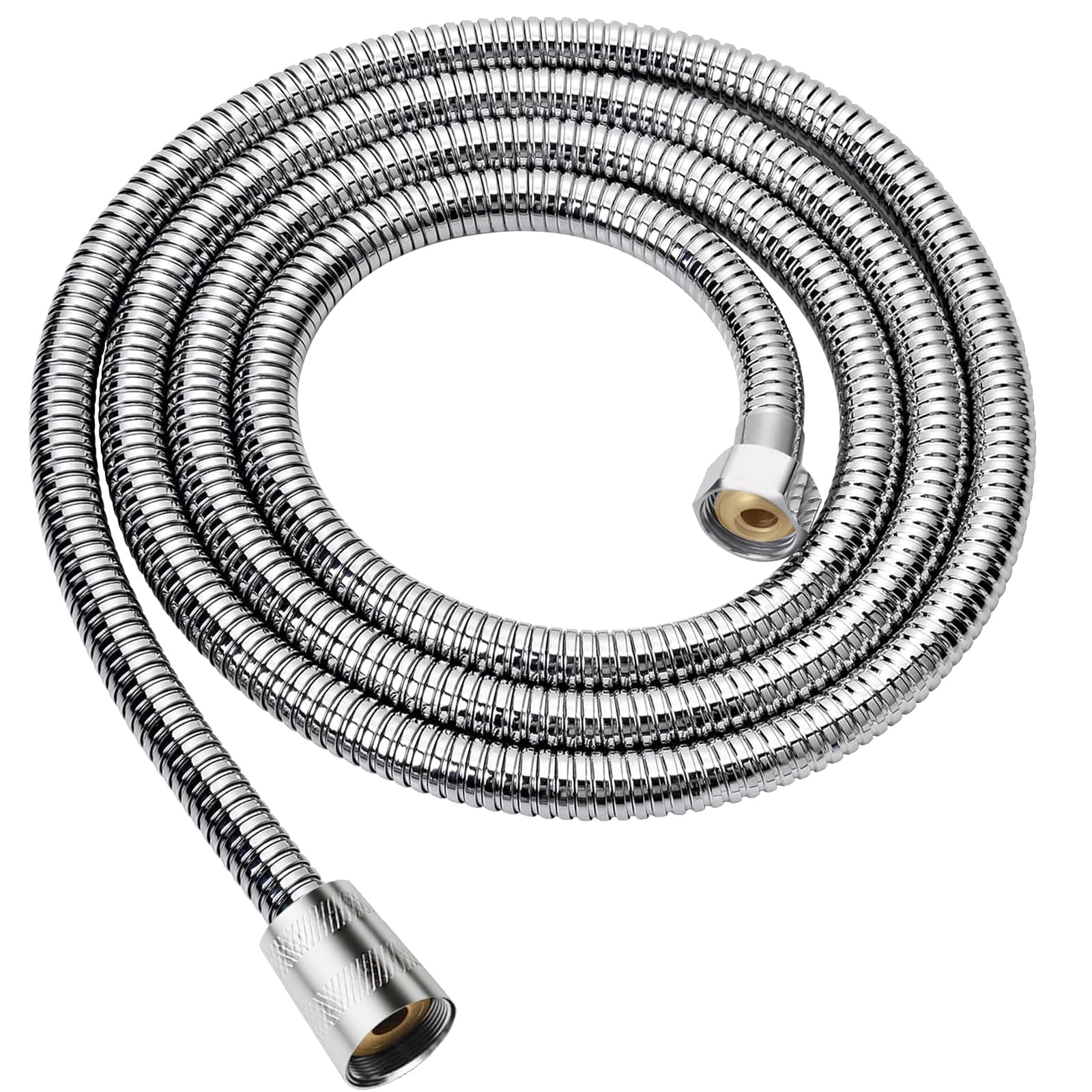 Photo 1 of 79-Inch Stainless Steel Shower Hose, FSDIYU Extra Long Flexible Anti-Kink Handheld Shower Head Hose with Universal G1/2 Insert for Pet Bathing, RV Cleaning, Bidet Hoses Extension Replacement