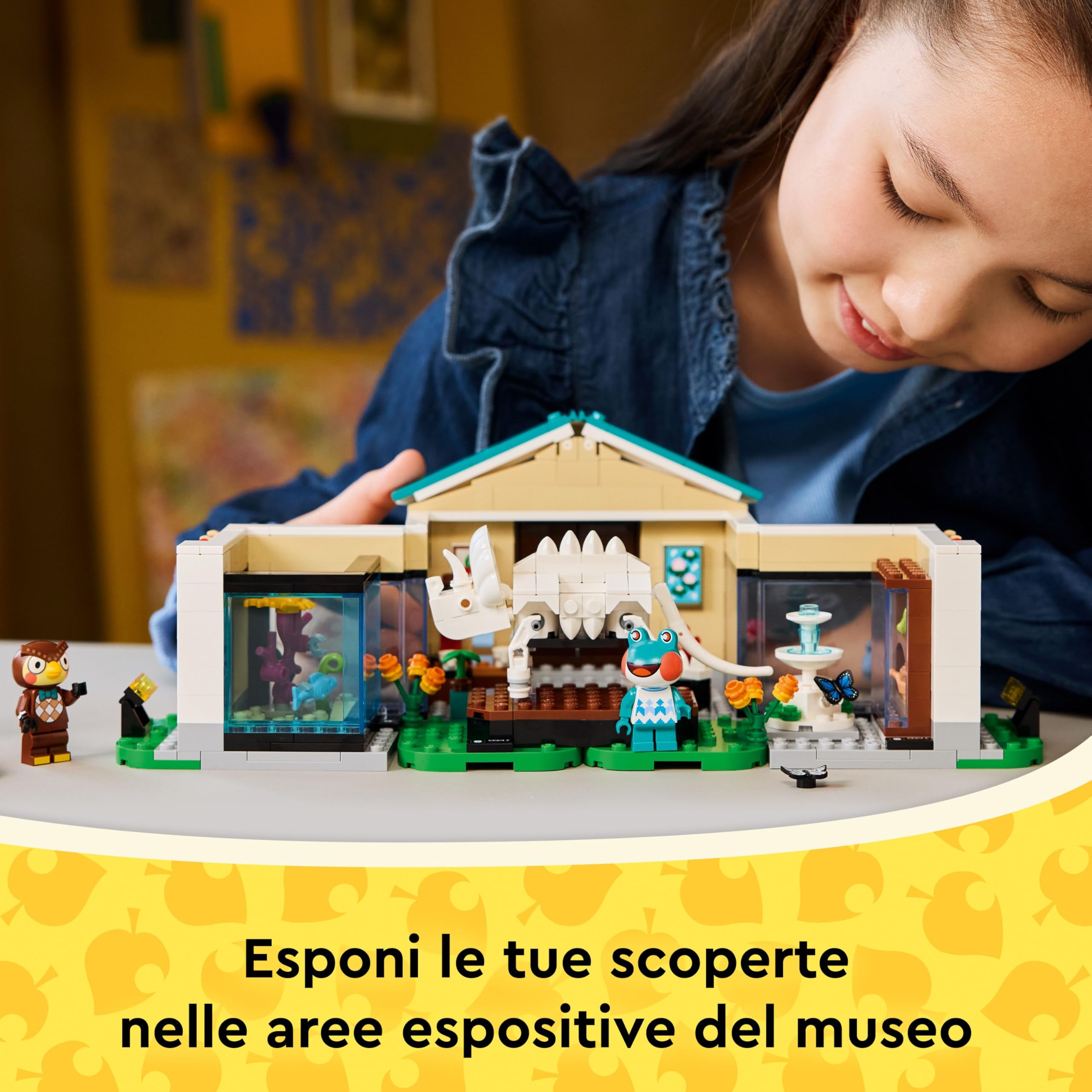 LEGO Animal Crossing La Collezione del Museo di Blatero - Giocattolo Interattivo con le Minifigure di Blatero e Gigliola e Fossili di Dinosauro - Regalo per Gamer, Bambine e Bambini da 7 Anni - 77056