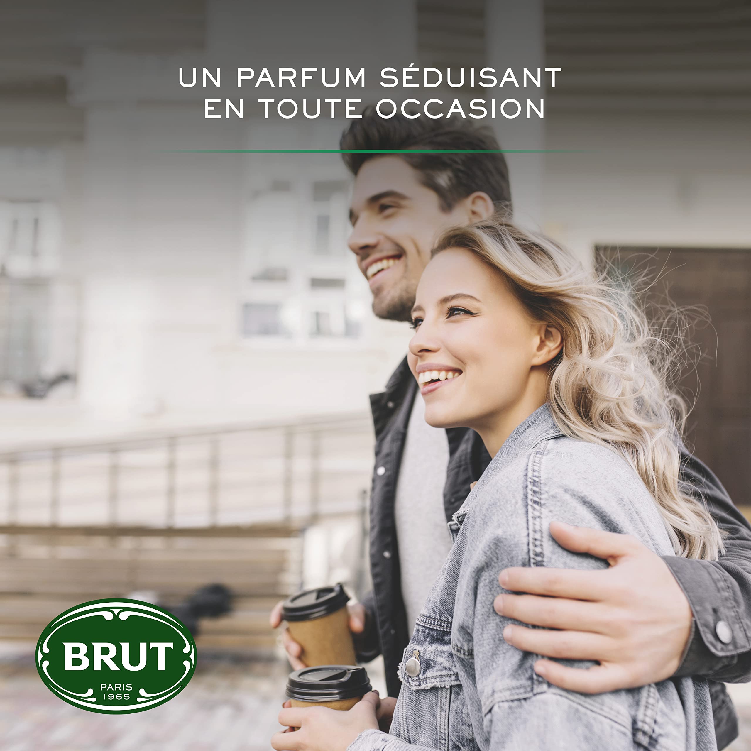 Brut Coffret Cadeau Homme Attraction Totale avec Eau de Toilette Attraction Totale 100ml et Déodorant 200ml, Parfum boisé et raffiné, Idée cadeau à offrir x1