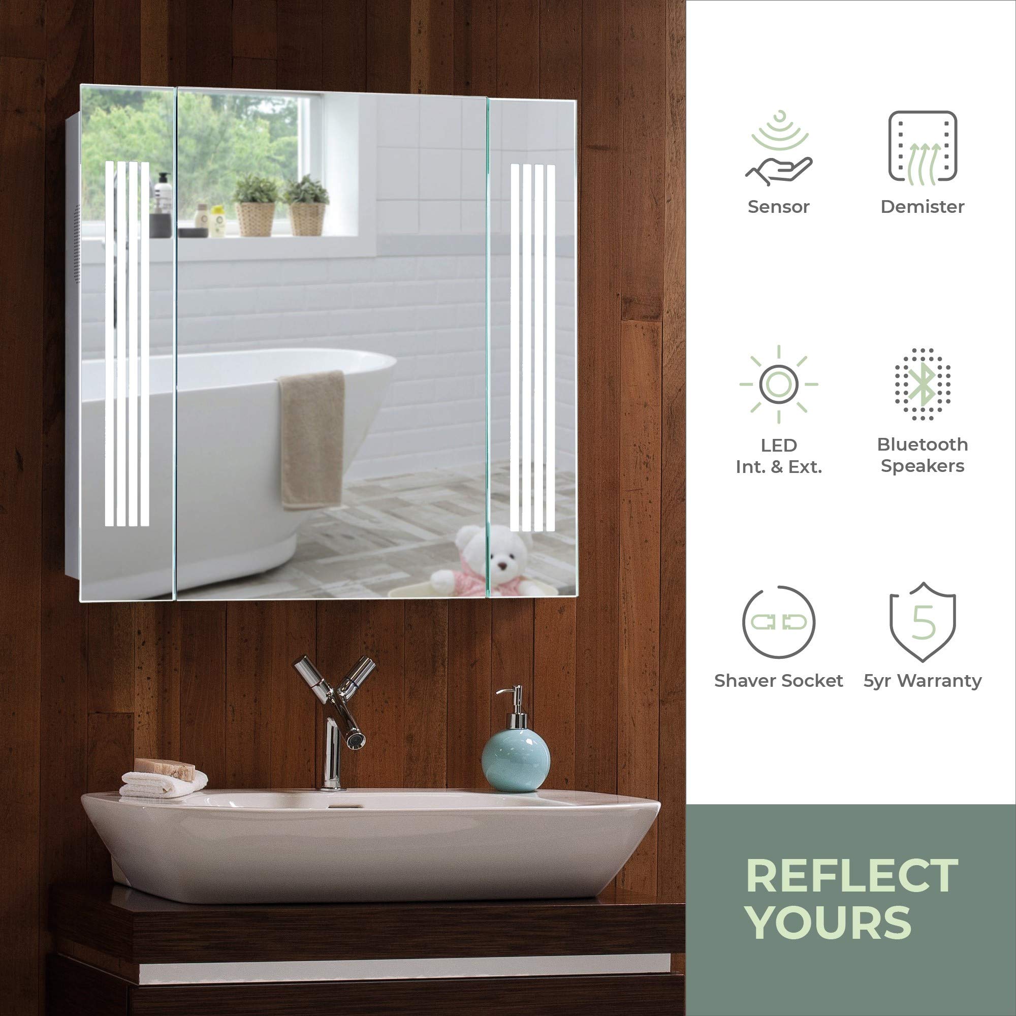 Neue Design Mood LED Illuminated Bathroom Mirror With Bluetooth