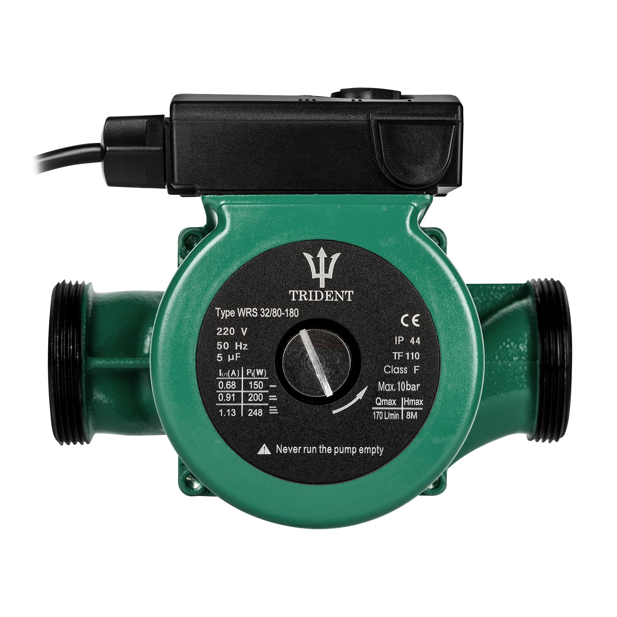 Trident Large Capacity 2 inch Port Water Circulation Pump, Green