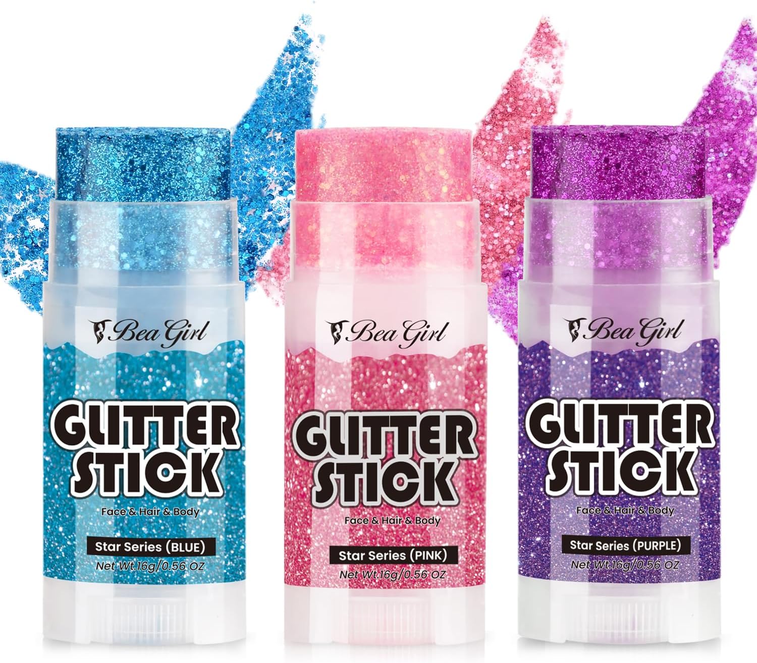 EnMart Roll On Body Glitter, Face Glitter Gel, Fruit