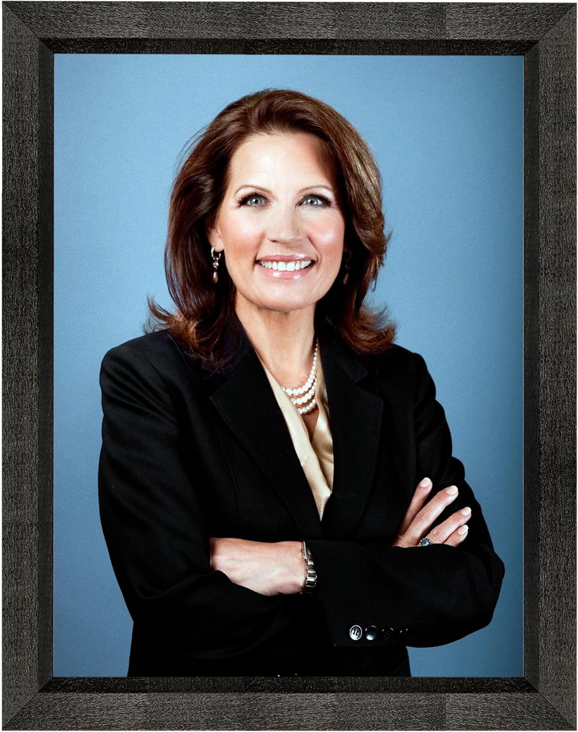 Michele Bachmann Photograph in a Black Beveled Frame - Historical Artwork from 2011 - (5" x 7") - Gloss