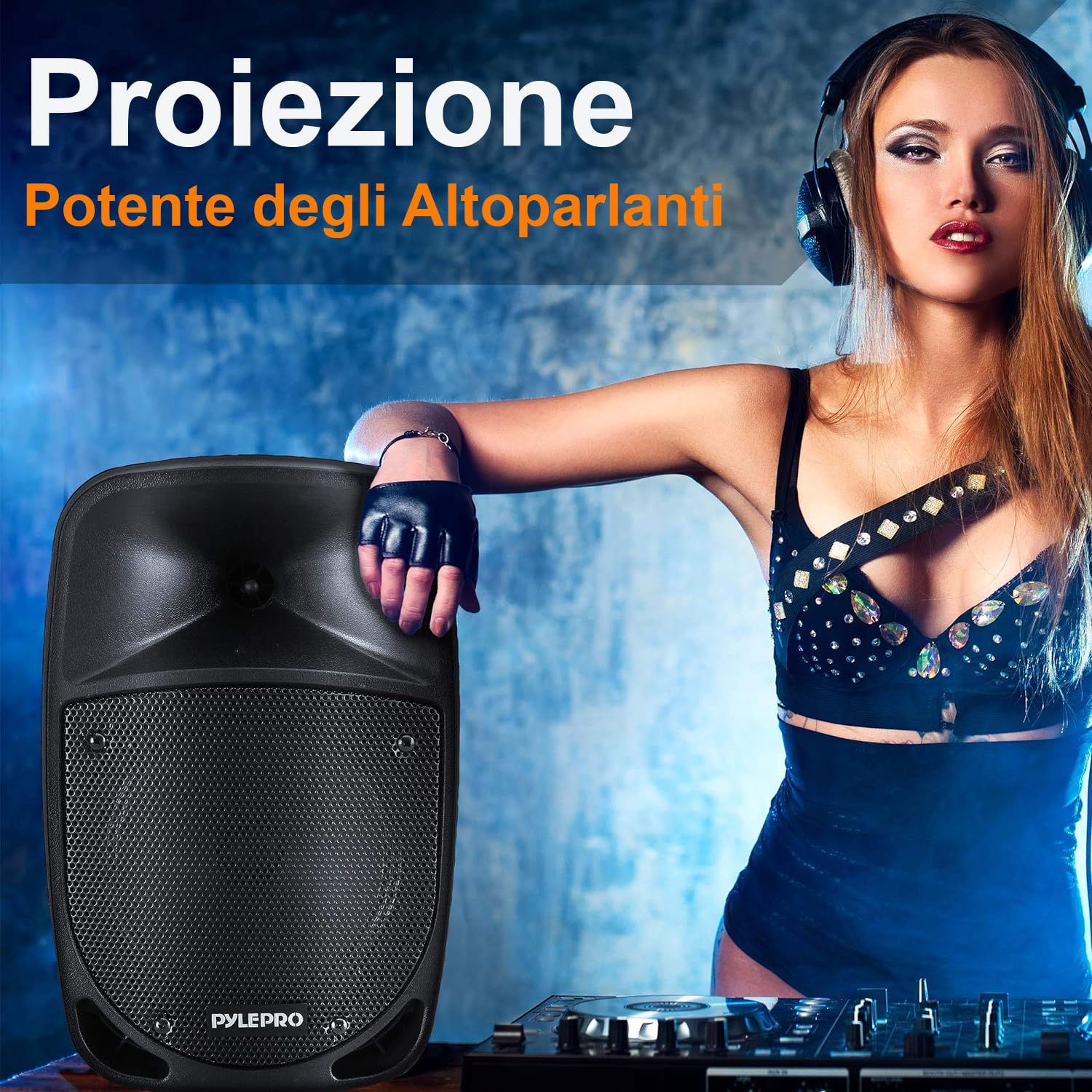 Pyle Cassa Bluetooth 800 Watt, Karaoke, Subwoofer 20 centimetri, Microfono UHF, Luci LED, Batteria Ricaricabile, Altoparlante Bluetooth MP3/USB/SD