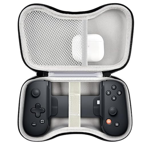 casmilee Case for BACKBONE One Mobile Gaming Controller 2nd Gen/1st Gen, Handheld Gaming Console Portable Travel Holder for Cables Power Bank Accessories - Box Only (Black)
