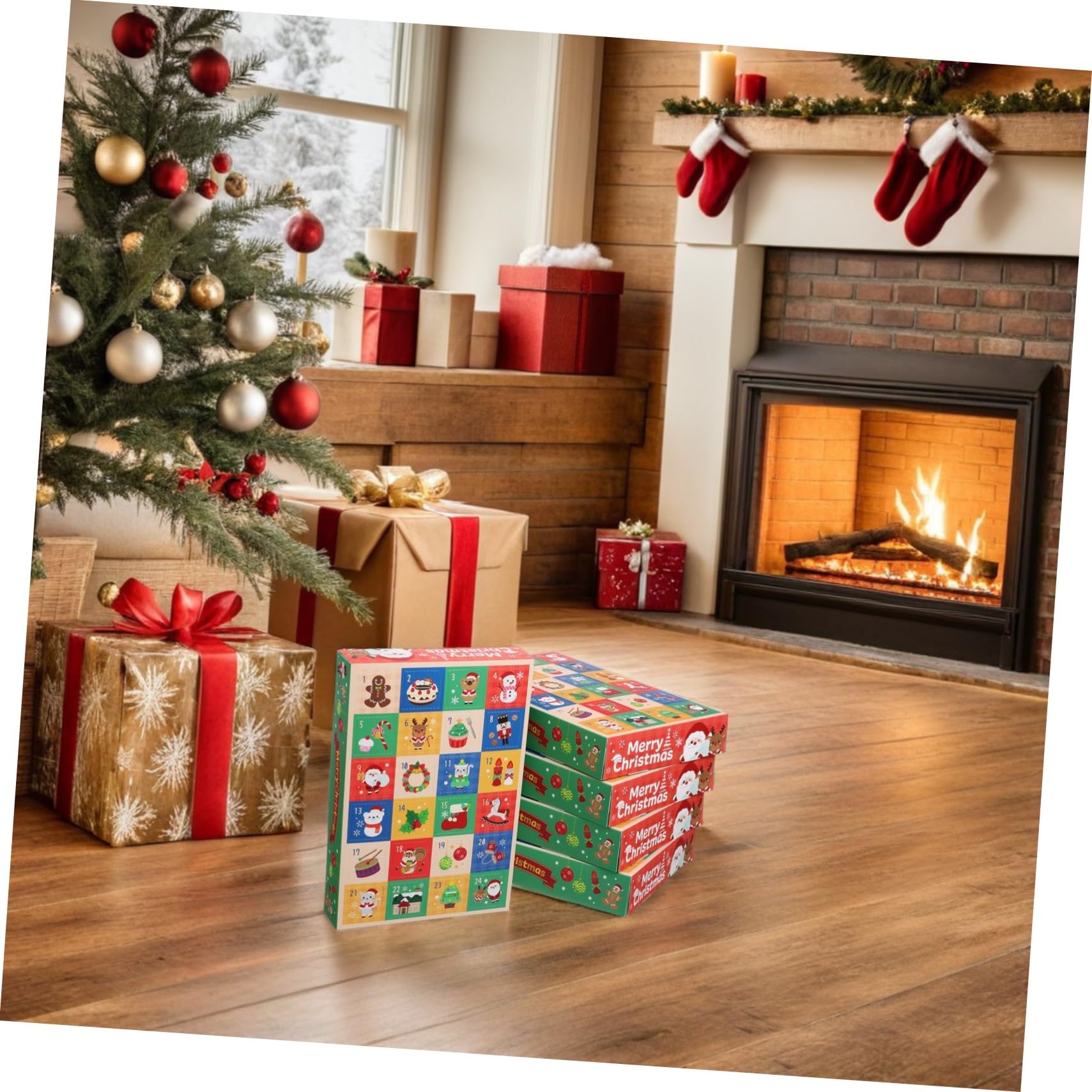 Ipetboom 15 Stück Teiliges Tage Leere Pappboxen für DIY Weihnachtsgeschenke Kleine Schachteln als Countdown Geschenkverpackung für Süßigkeiten und Schokolade