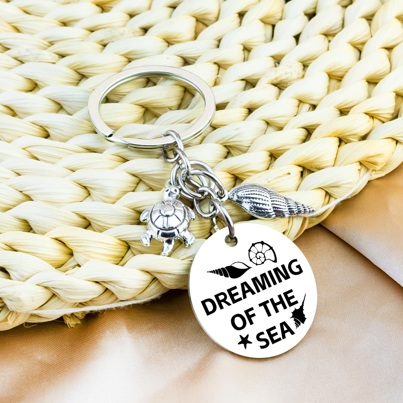 Ikacvb Beach Gifts For Women Friend Unique Ocean Gifts For Beach Lovers Woman Girls Summer Beachy Themed Gift Ideas Conch Turtle Keychain Accessory Birthday Graduation Stuff